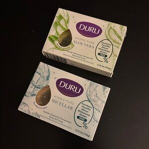 2 New Duru Hydro Pure Aloe Vera & Micellar Body Bar Soaps set bundle